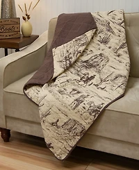 Donna Sharp Cowboy Cotton Reversible Throw, 50" x 60"