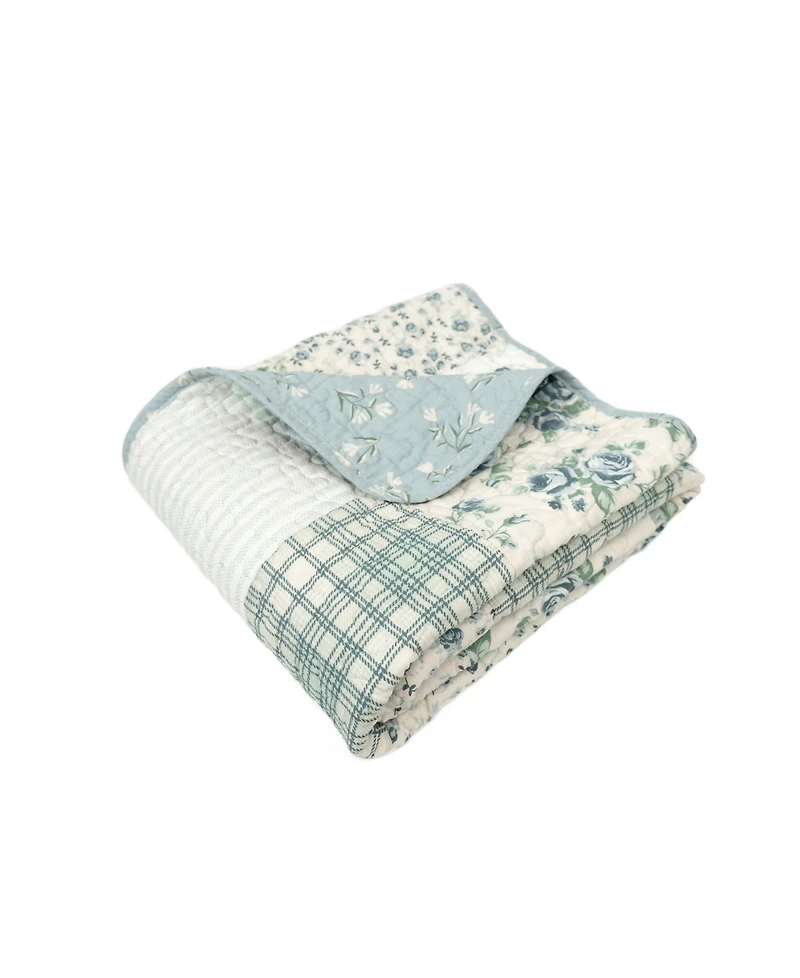Donna Sharp Pastures Cotton Reversible Throw, 50"x 60"