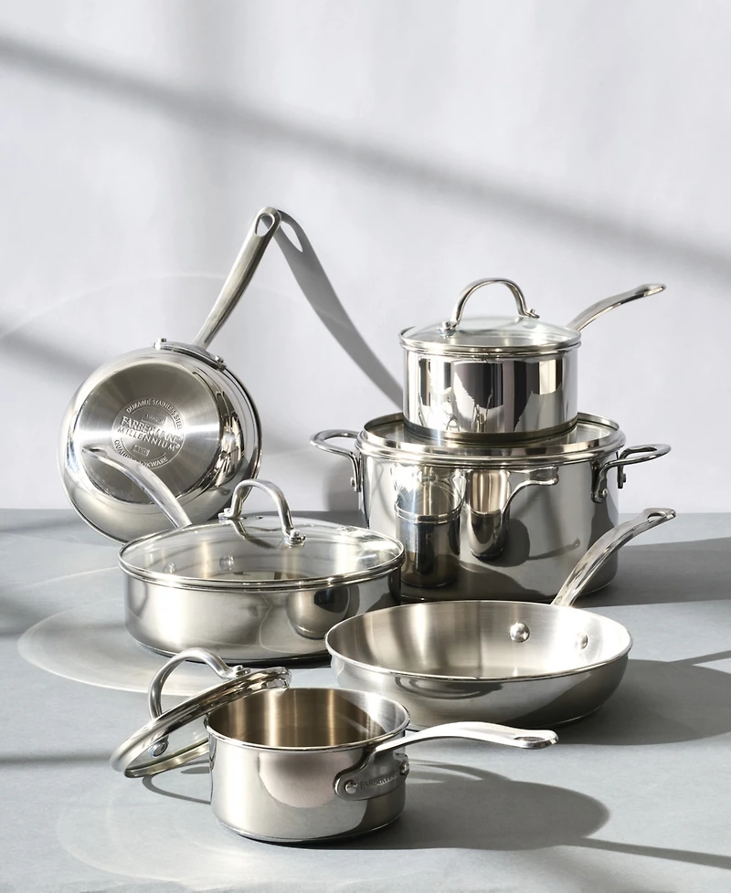 Farberware Stainless Steel Millennium Induction 10-Piece Cookware Set