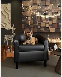 gaomon Upholstered Accent Barrel Sofa Chairs with Soft Padded Seat for Bedroom Reading Waiting Room