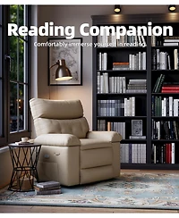 gaomon Manual Swivel Recliner Sofa Chair with Side Pocket for Living Room, Bedroom