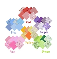 Gnuadz 42piece 10" Floral Cotton Fabric Squares Diy Sewing Patchwork Craft