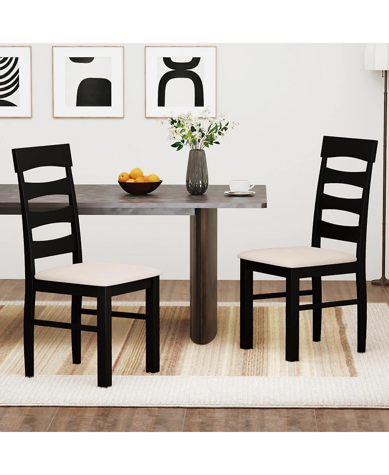 Slickblue Set of 2 High Back Dining Chairs with Comfortable Padded Seat