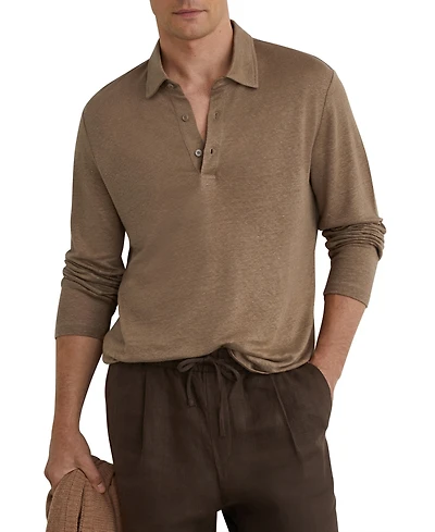 Reiss Men's Pembroke Linen Polo Shirt