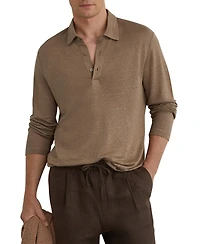 Reiss Men's Pembroke Linen Polo Shirt