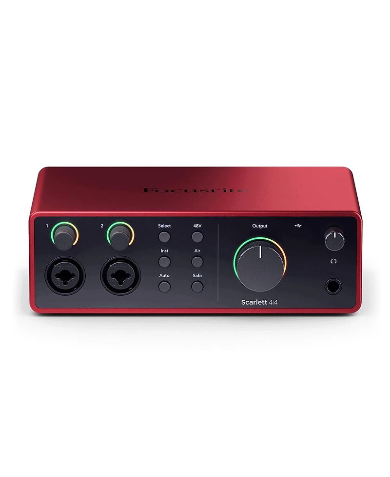 Focusrite Scarlett 4i4 4th Gen Usb Interface with Software Suite, Bundle with Xlr Male to Female Microphone Cable