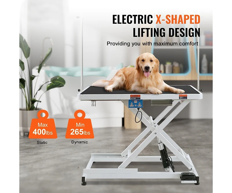 Ruie 50 inch Electric Pet Grooming Table Height Adjustable for Large Dogs