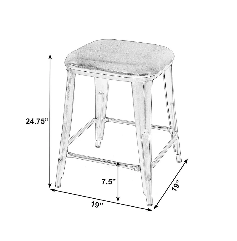 Butler Specialty Eastham 24.75 in Seat Height Iron Counter Stool