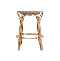 Butler Specialty Ballito 24 in. Seat Height Oval Rattan Counter Stool