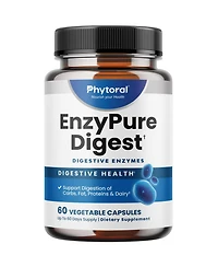 Nature's Craft Digestive Enzymes Capsules | Gut Health and Bloating Support | Multi-Enzyme Blend | Non-gmo | 60 Count