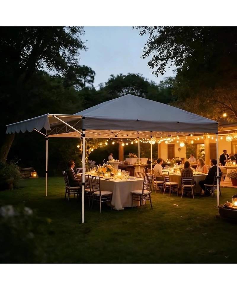 gaomon 10x20 ft Pop Up Canopy Tent, Portable Instant Shelter with 8x8 ft Cover, for Patio, Garden