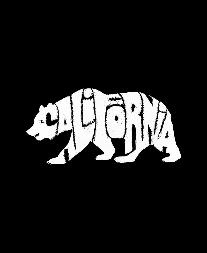 La Pop Art Men's California Bear Typography Graphic Tank Top
