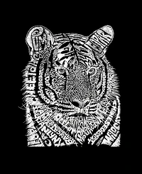 La Pop Art Men's Tiger Face Word Graphic Tank Top