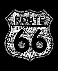 La Pop Art Men's Route 66 Shield Typography Design Tank Top