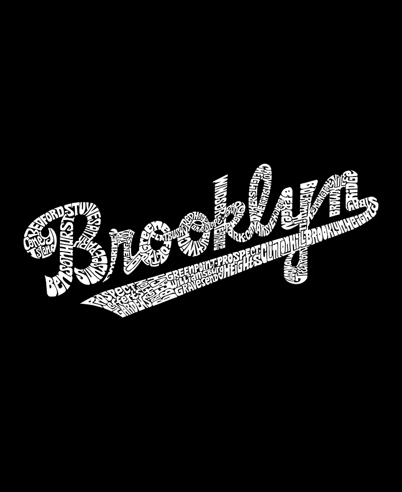 La Pop Art Men's Brooklyn Script Typography Graphic Tank Top