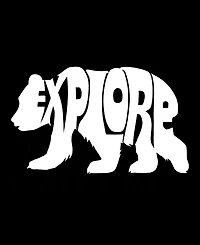 La Pop Art Men's Explore Bear Graphic Silhouette Tank Top