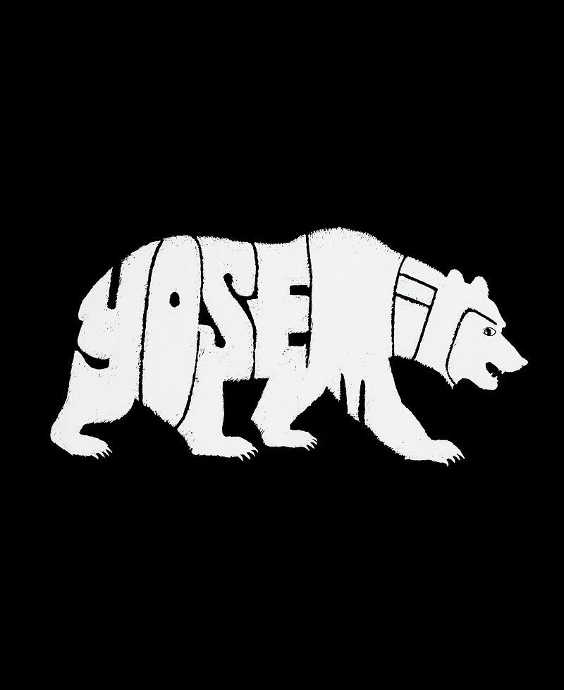La Pop Art Men's Bear Explore Word Graphic Tank Top