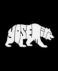 La Pop Art Men's Bear Explore Word Graphic Tank Top