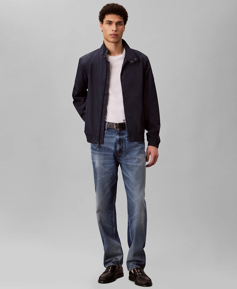 Calvin Klein Men's Nylon Grid Bomber Jacket