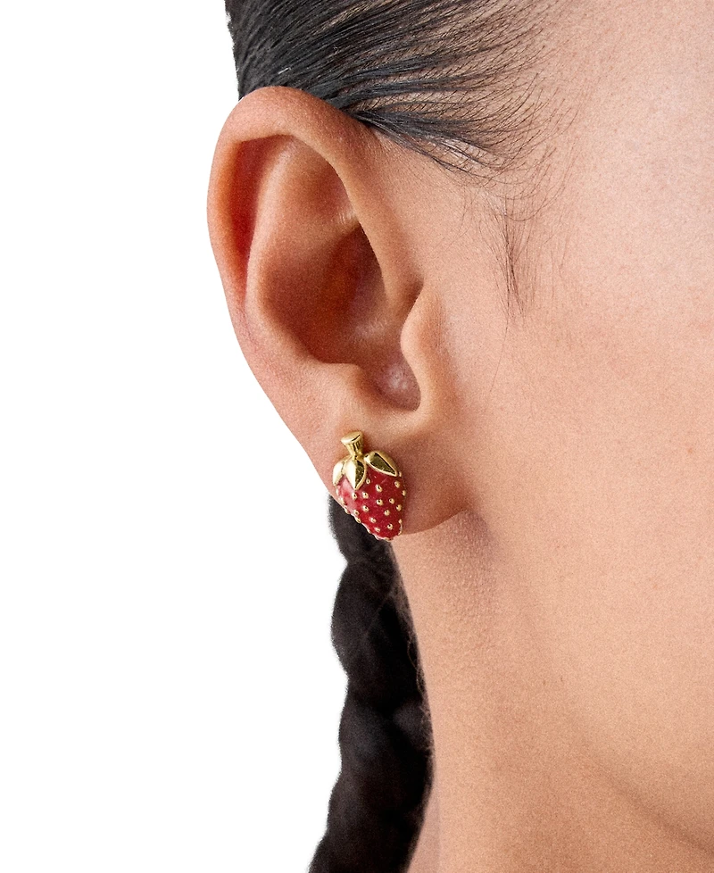 kate spade new york Cubic Zirconia Statement Strawberry Stud Earrings