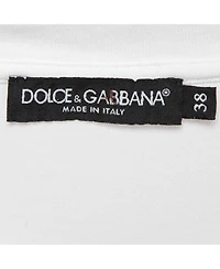 Pre-Owned Dolce & Gabbana Women's Logo Print Cotton Jersey T-Shirt