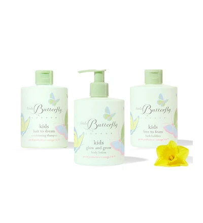 Little Butterfly London Kid's Foamy Adventure 3 Product Hair and Skincare Bundle