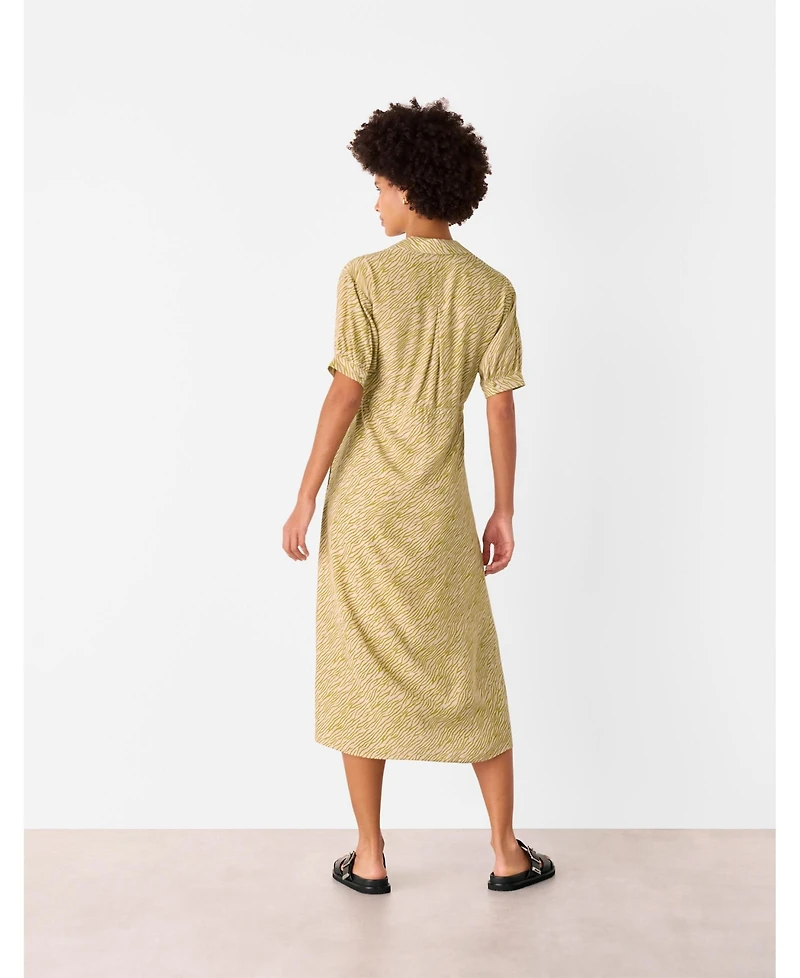 Whistles Women's Tiger Flame Short Sleeve Midi Dress