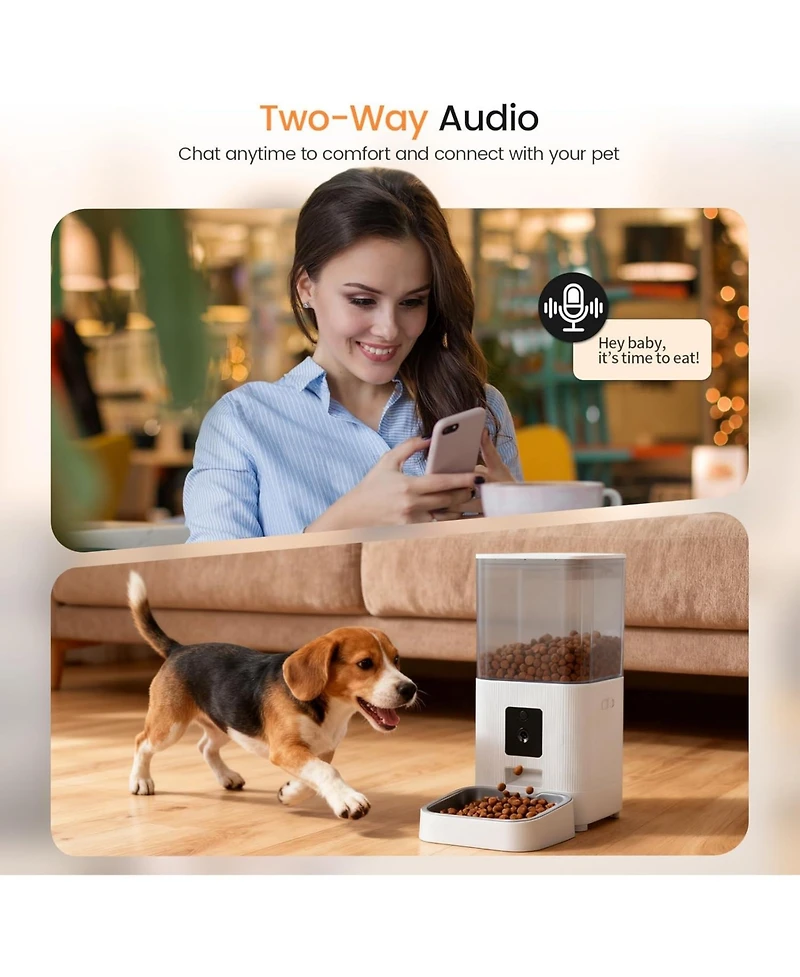Cowsar Automatic Pet Feeder with Camera, WiFi, for Cats & Dogs