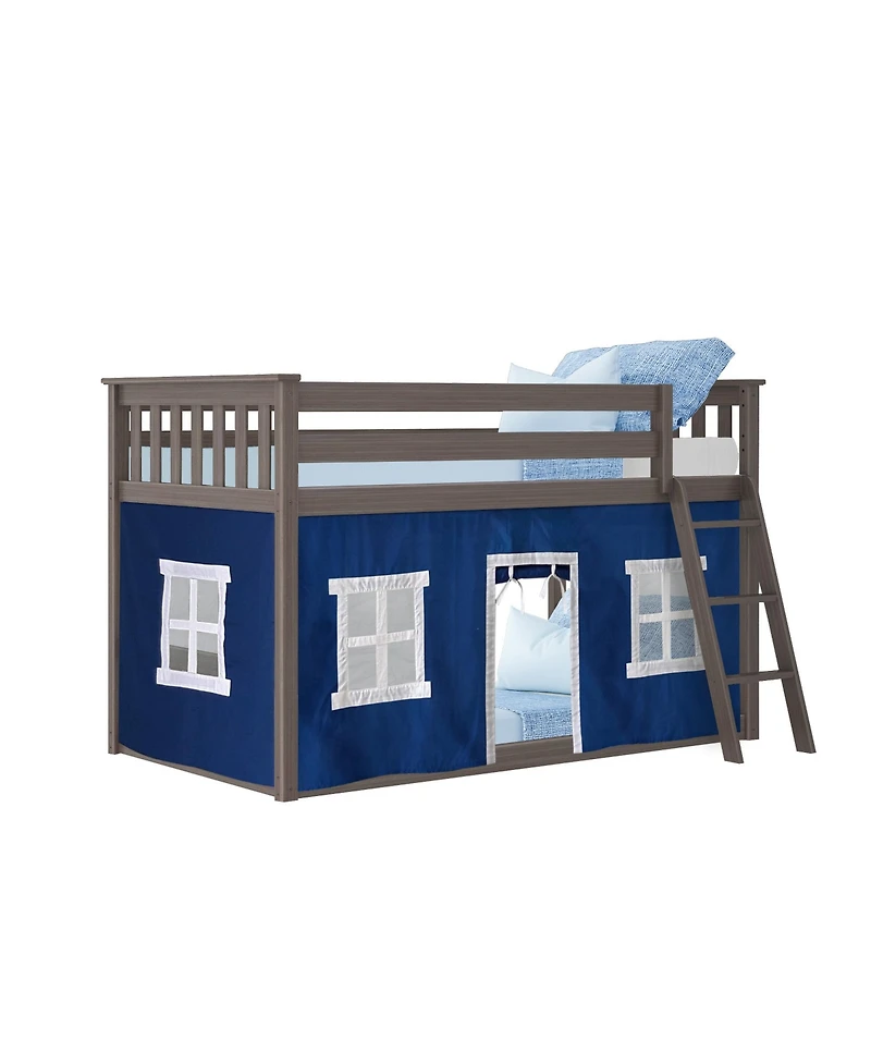 Max & Lily Twin over Low Bunk with Curtains