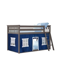 Max & Lily Twin over Low Bunk with Curtains