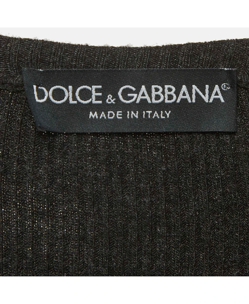 Pre-Owned Dolce & Gabbana Women's Lace And Rib Knit Cardigan