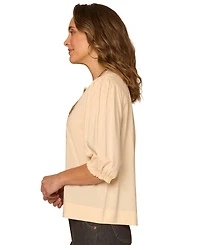Democracy Petite Embroidered Woven Top