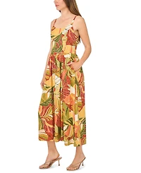 Msk Women's Floral Challis Smocked Maxi Dress