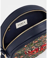 Fable England Women's Butterfly Embroidered Circle Bag