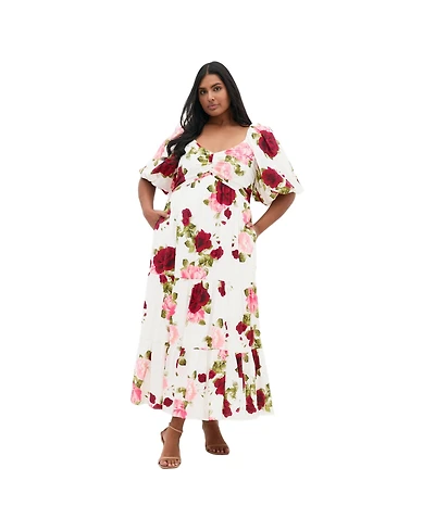 City Chic Plus Mindy Print Maxi Dress