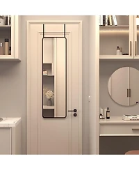 Phying Modern Elegant Rectangular Wall Mirror Brushed Aluminum Alloy Frame Hd Clear Glass Mirror for Bedroom Bathroom Living Room Decor