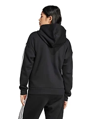 adidas Women's 3-Stripe Fleece Full Zip Hoodie