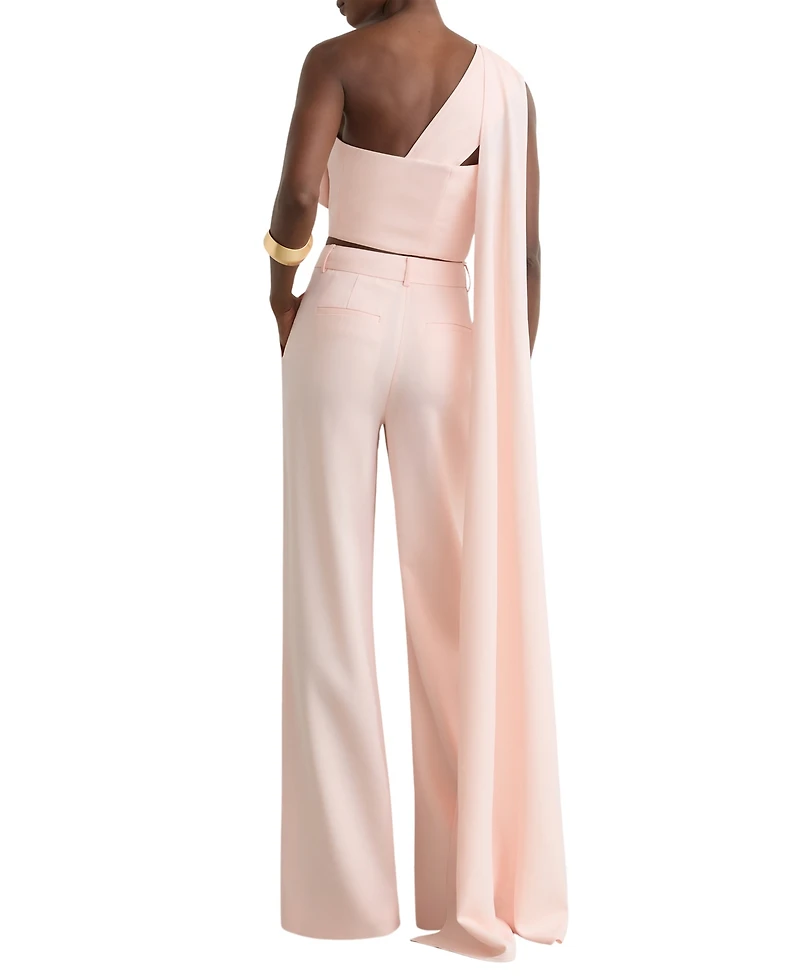 Reiss Women's One-Shoulder Scarf Bustier Top