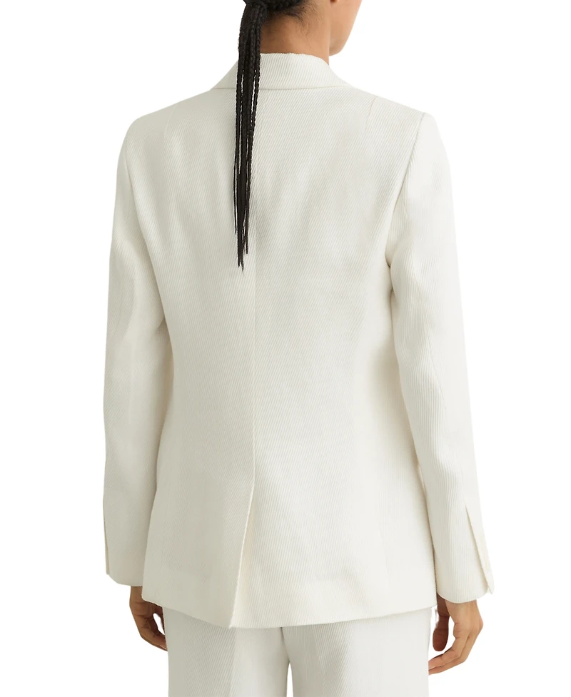 Reiss Women's Linen-Blend Single-Breasted Suit Jacket