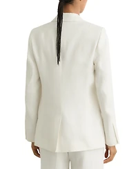 Reiss Women's Linen-Blend Single-Breasted Suit Jacket