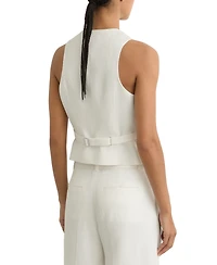 Reiss Women's Linen-Blend Tailored Waistcoat