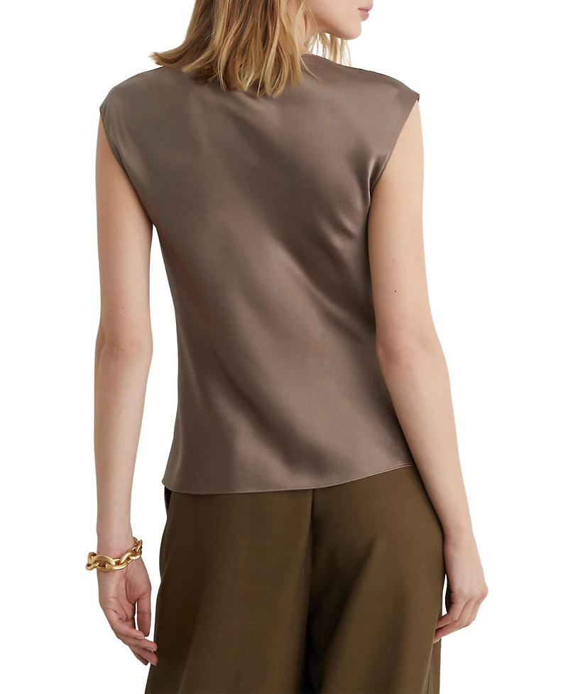 Reiss Women's Silk Cowl-Neck Sleeveless Top
