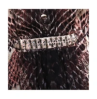 Pre-Owned Roberto Cavalli Women's Animal Print Silk Embellished Sheer Blouse