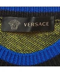 Pre-Owned Versace Women's Plaid Knit Vest Sweater
