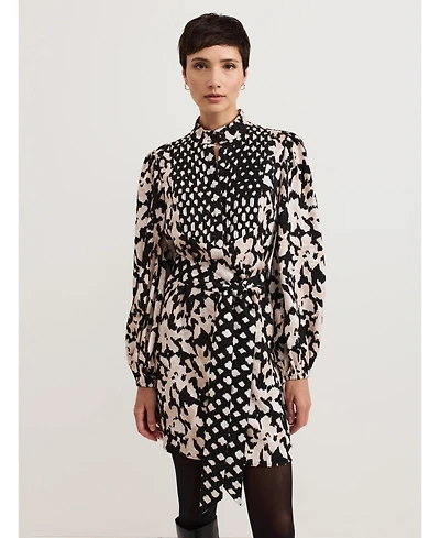 Phase Eight Women's Dolly Mandarin Collar Mini Shirt Dress