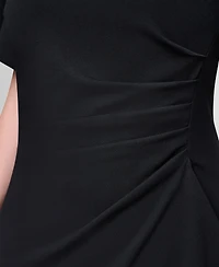 Dkny Plus Jewel Neck Bubble Sleeve Sheath Dress