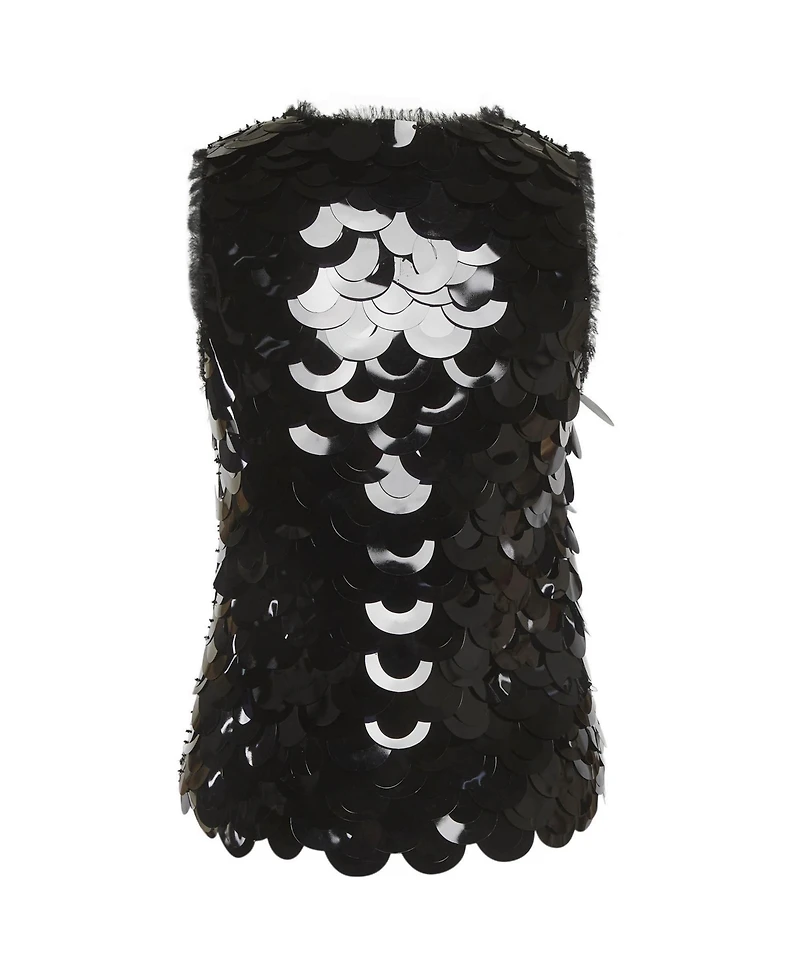 Pre-Owned Givenchy Women's Sequin Tulle Sleeveless Top