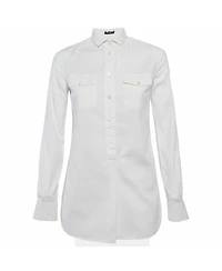 Pre-Owned Dolce & Gabbana Women's Cotton Half Placket Blouse
