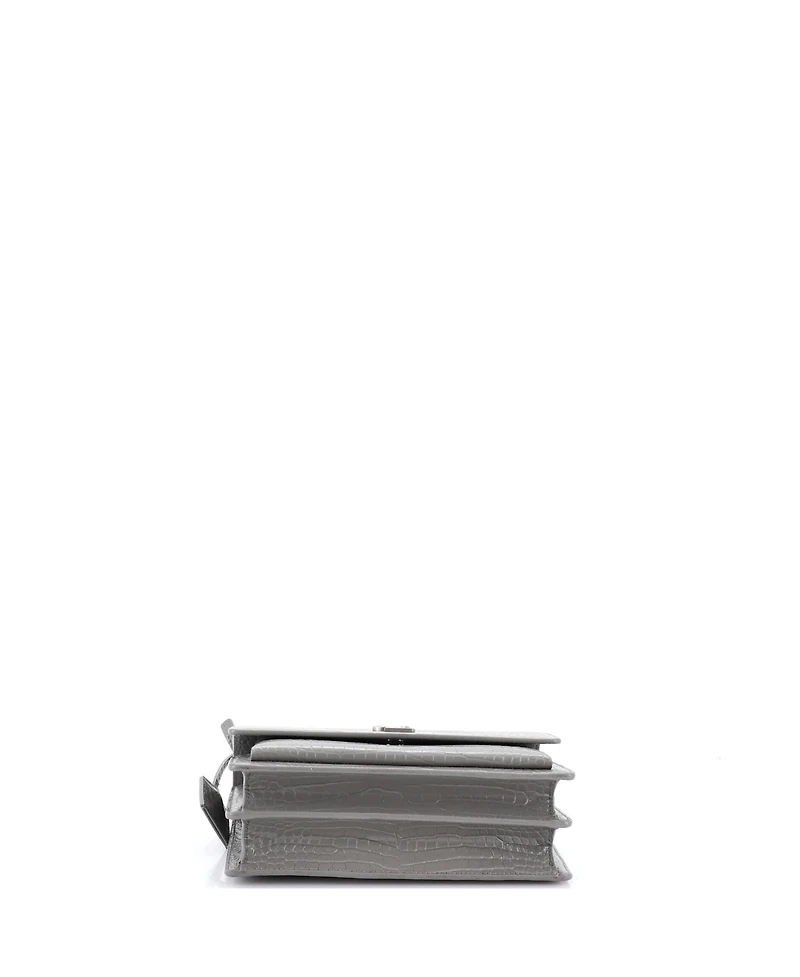 Pre-Owned Saint Laurent Medium Sunset Crossbody Bag Embossed Leather