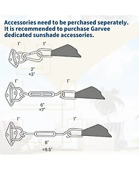 gaomon 12x12x12 inches ' Triangle Sun Shade Sail Shade Cloth, Sunshade for Patio, Backyard, Deck, Garden, Sand